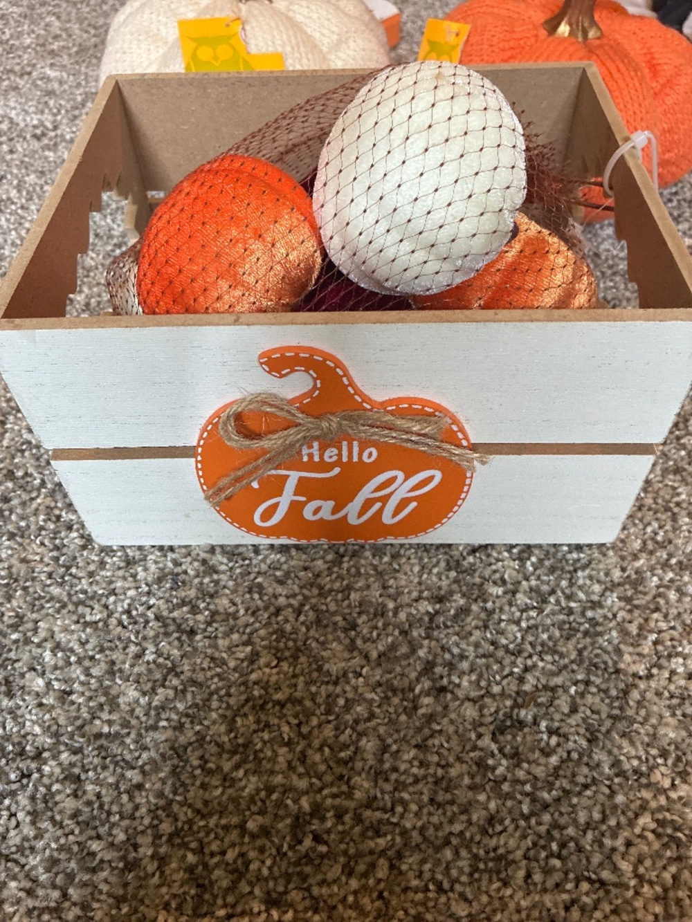 Hello Fall Pumpkin Decor